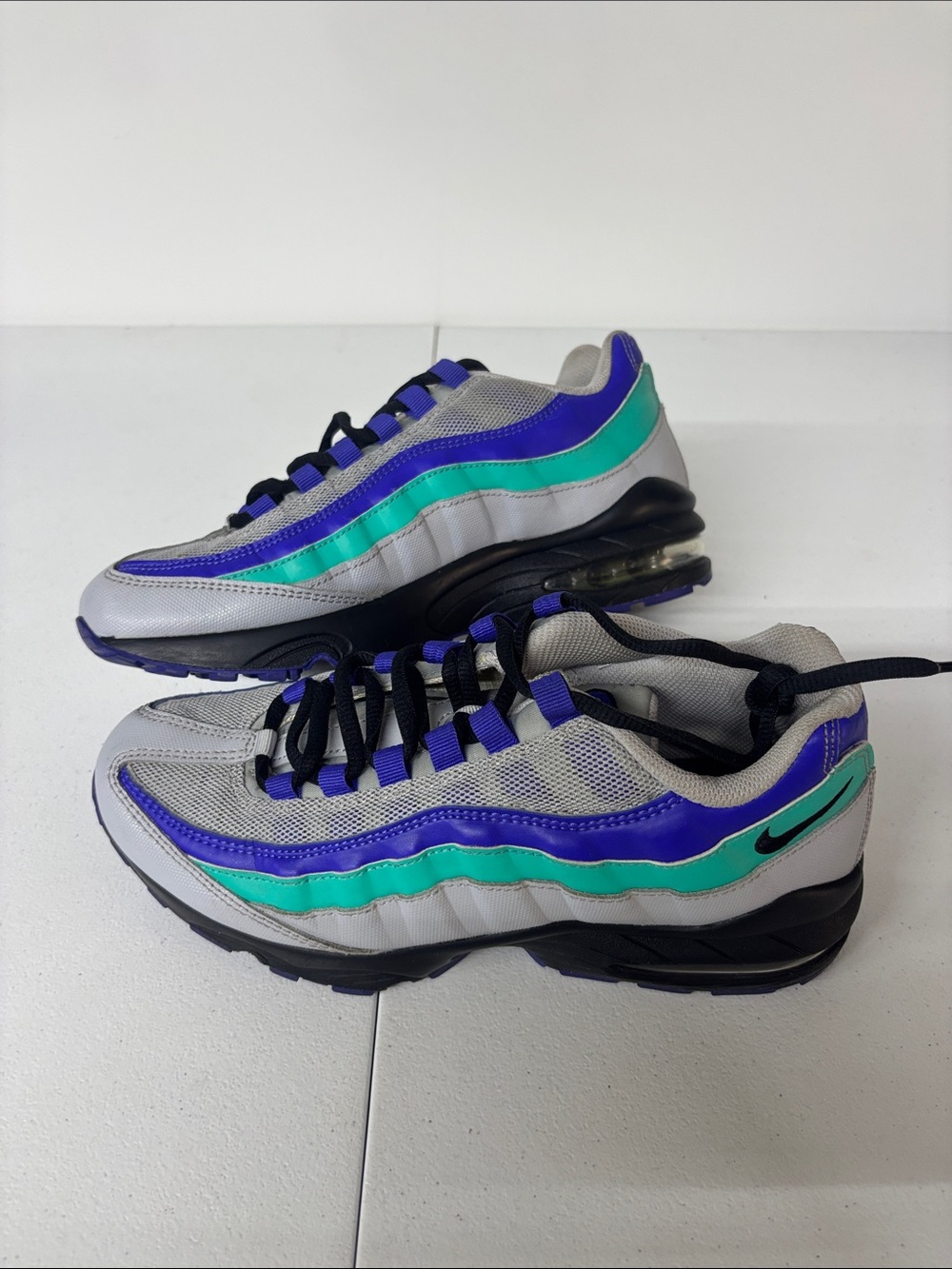 Nike Kids Grey, Purple & Teal Air Max Style Sneakers